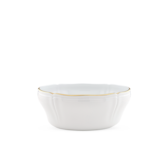 Ginori 1735 Corona Oro Brillante Oval Salad Bowl  | 9.75in