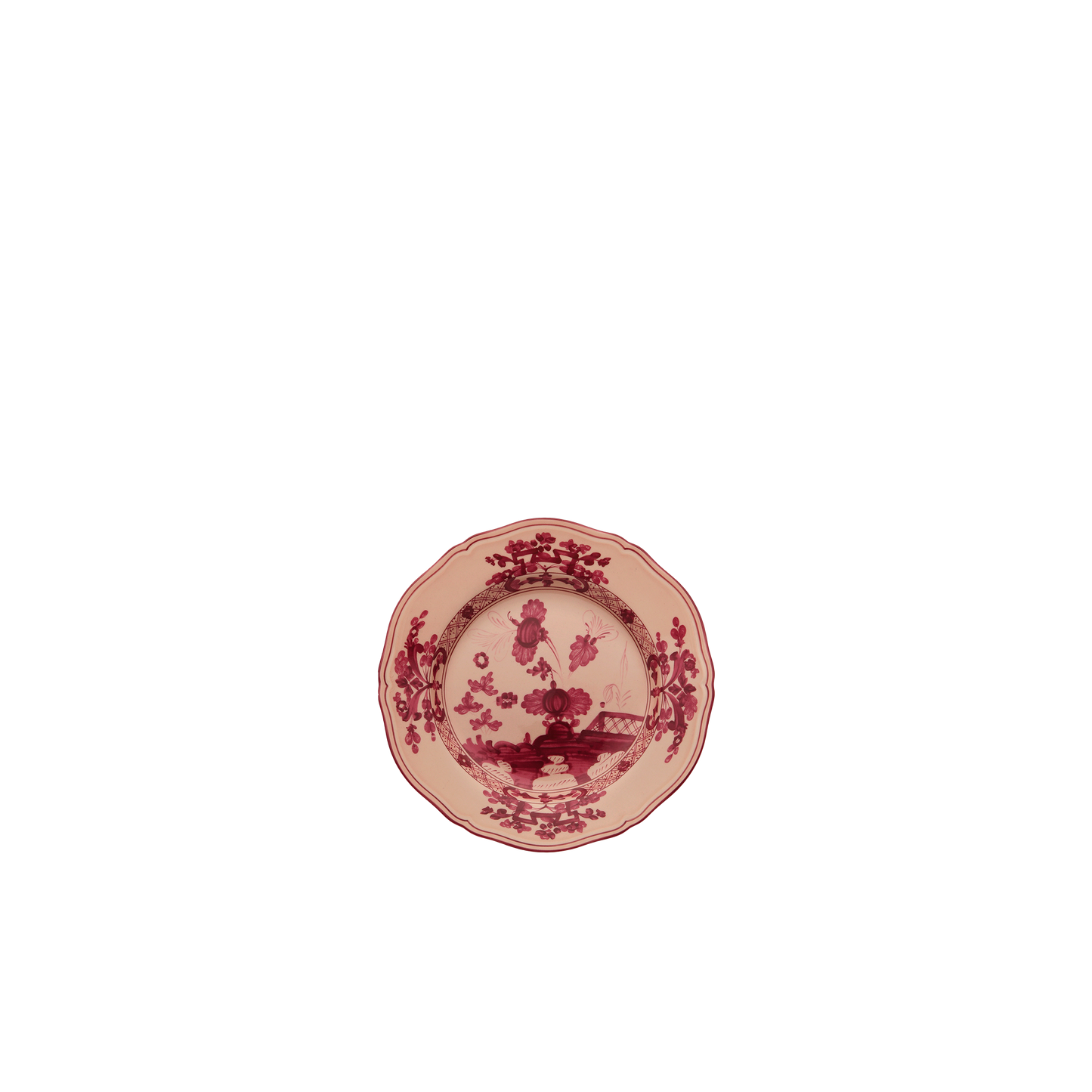 Ginori 1735 Oriente Italiano Salad Dessert Plate | Vermiglio Pink 8.25in