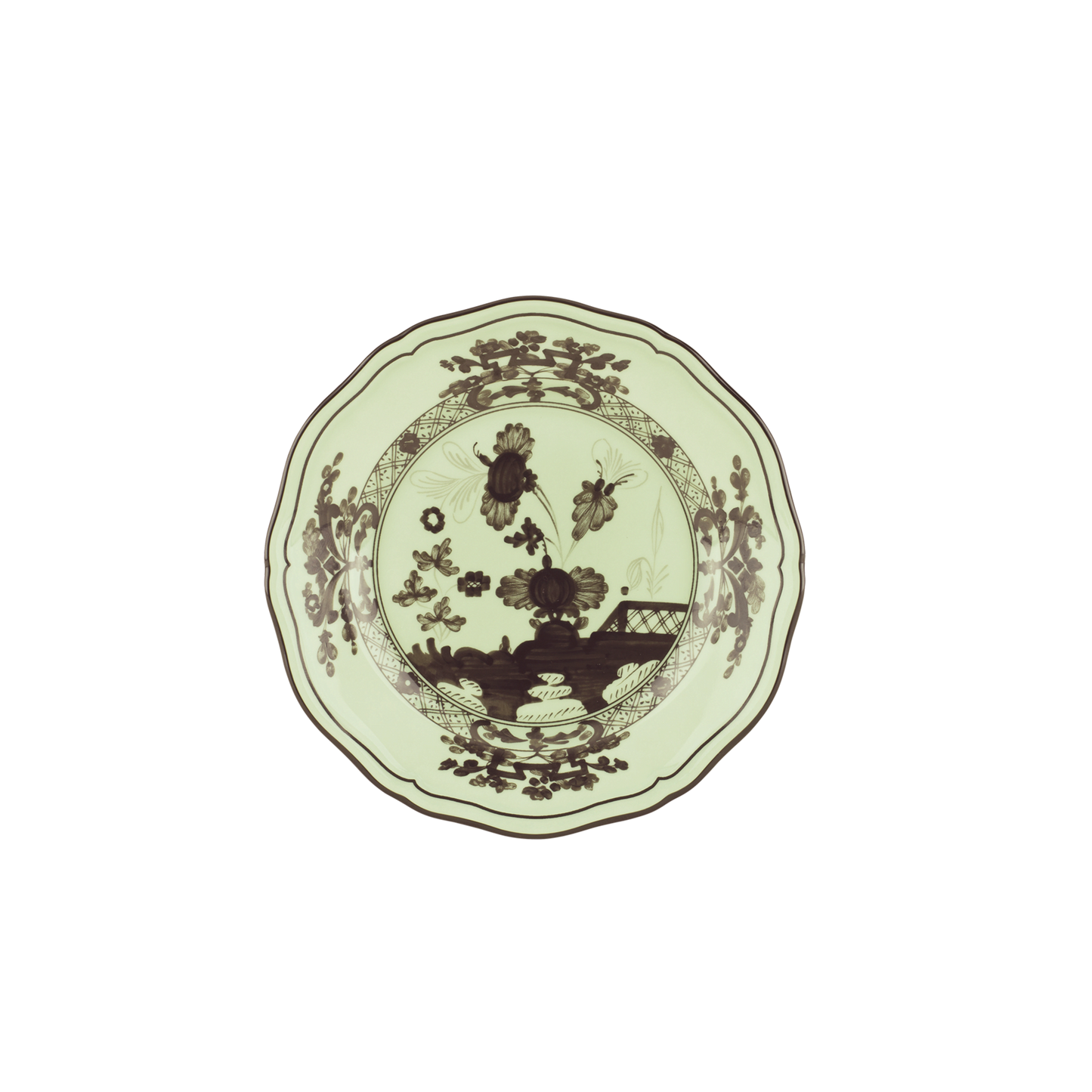 Ginori 1735 Oriente Italiano Salad Dessert Plate | Bario Green 8.25in