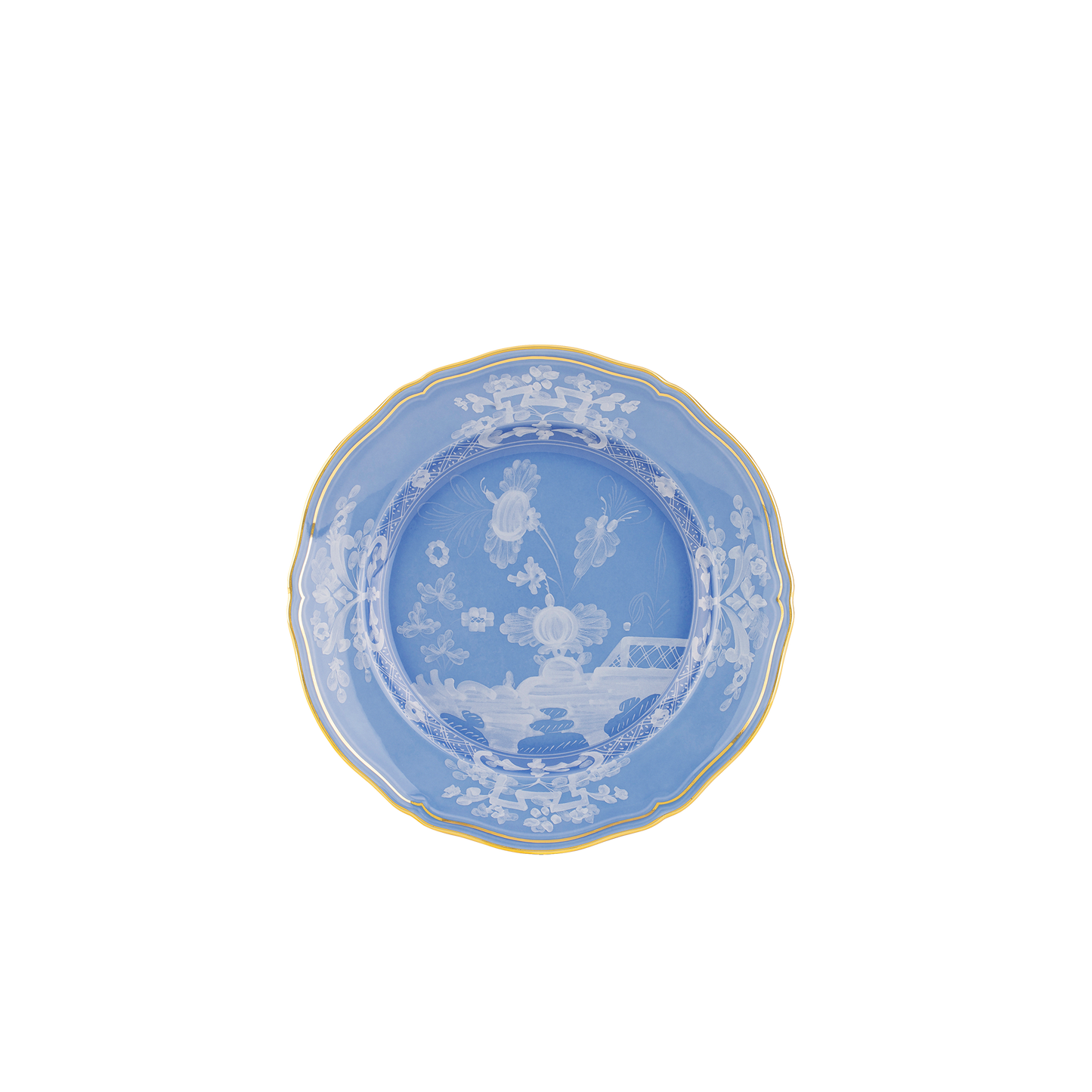 Ginori 1735 Oriente Italiano Salad Dessert Plate | Pervinca Blue 8.25in