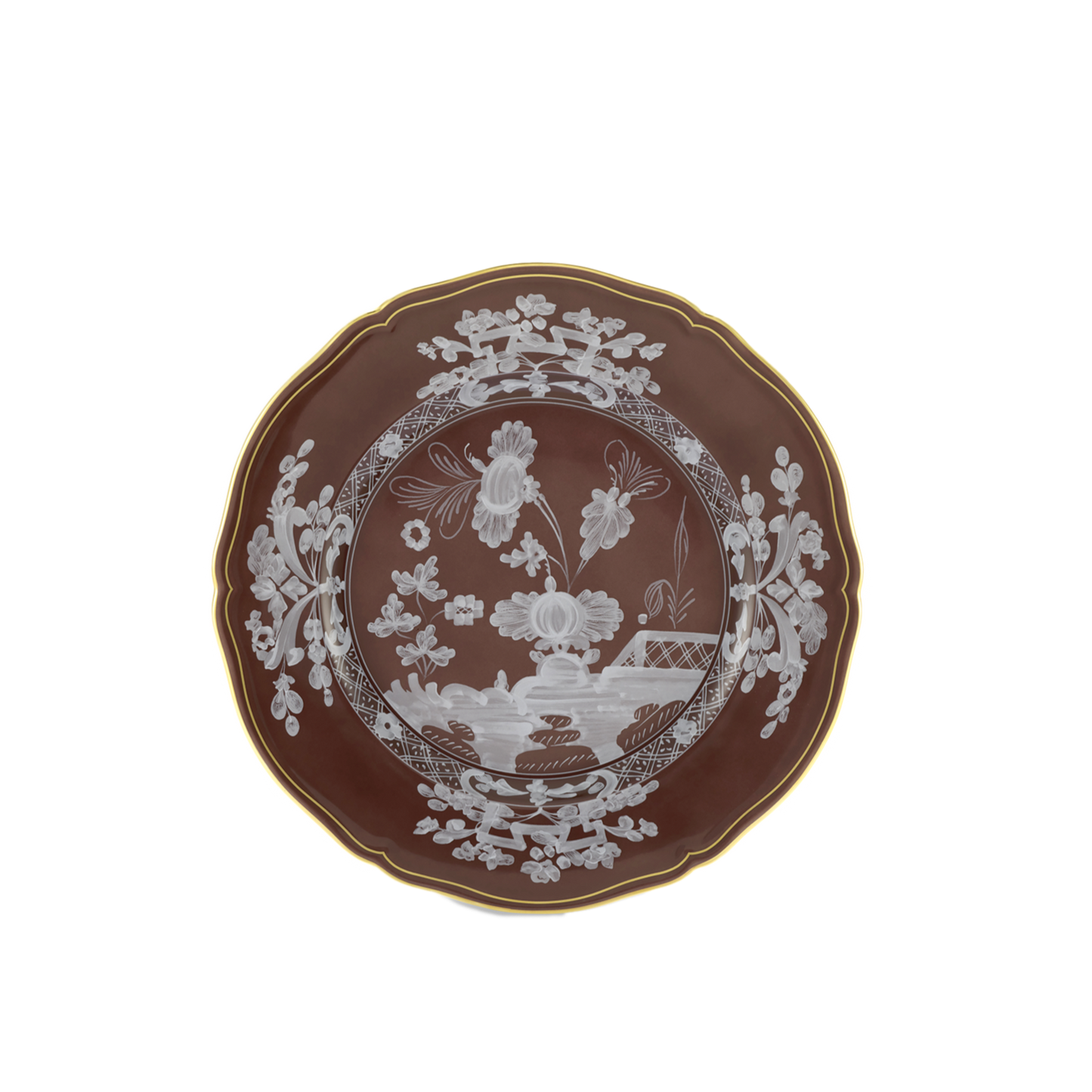 Ginori 1735 Oriente Italiano Castagna Charger Plate  | 12.2in
