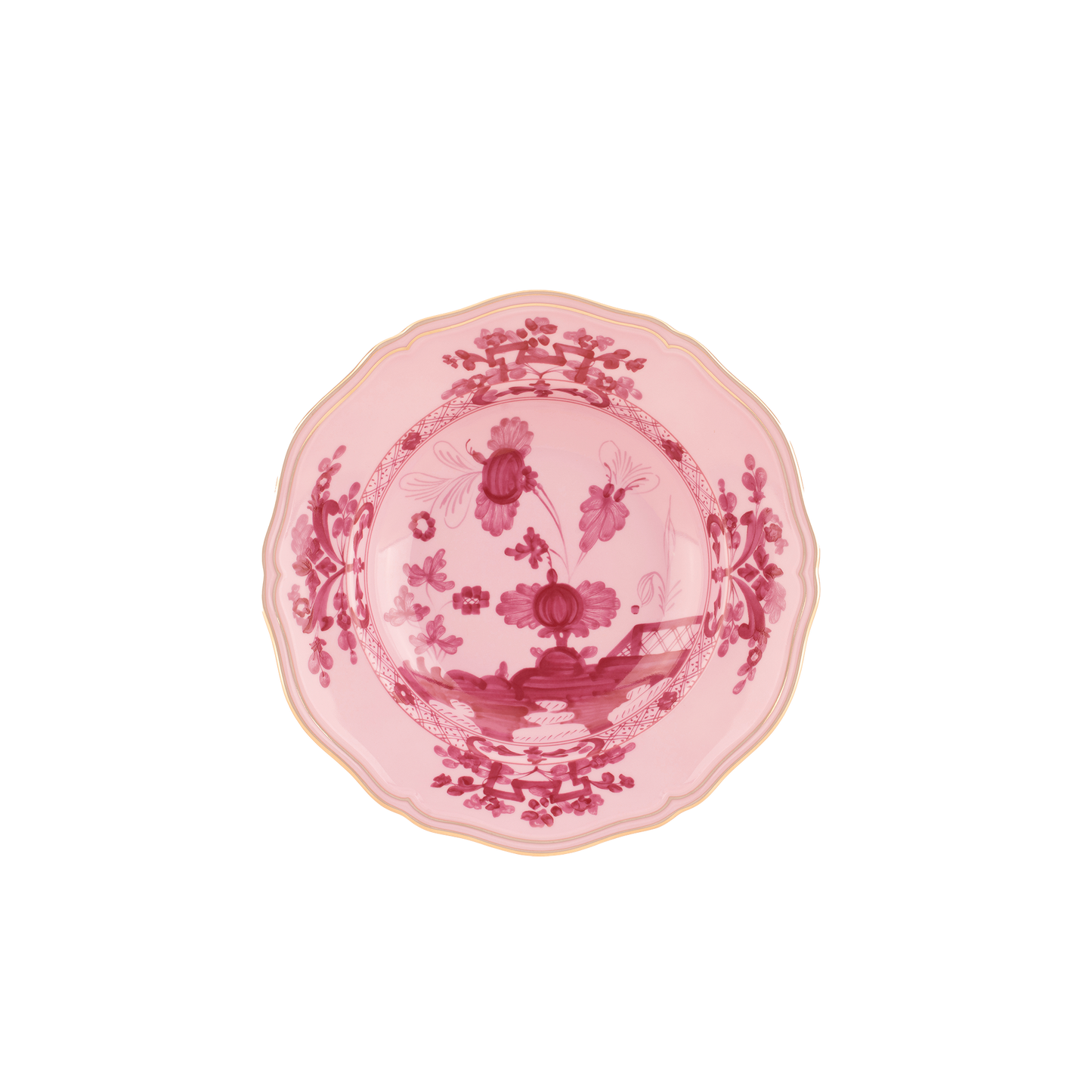 Ginori 1735 Oriente Italiano Soup Plate | Porpora Pink 9.5in