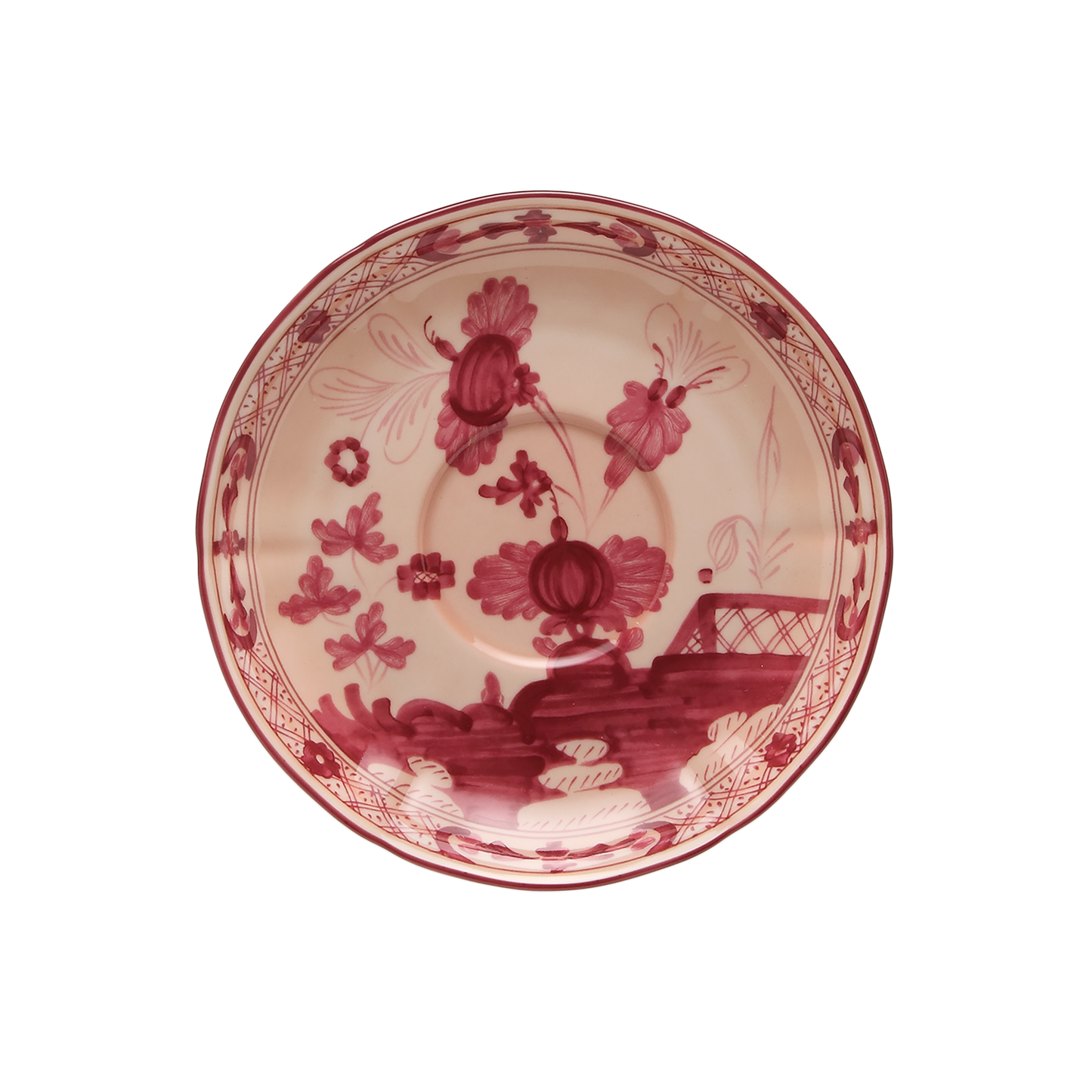 Ginori 1735 Oriente Italiano Vermiglio Coffee Saucer | 5.25in