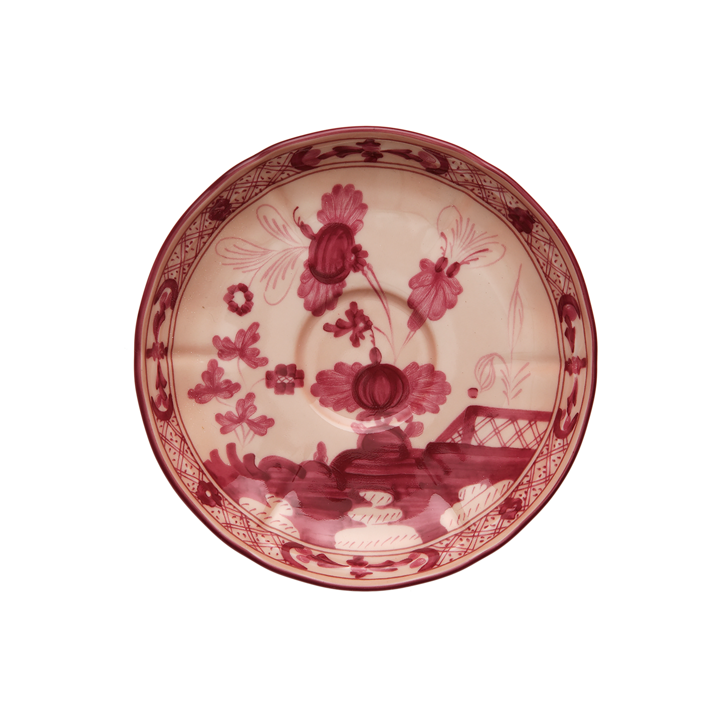 Ginori 1735 Oriente Italiano Vermiglio Tea Saucer | 6in