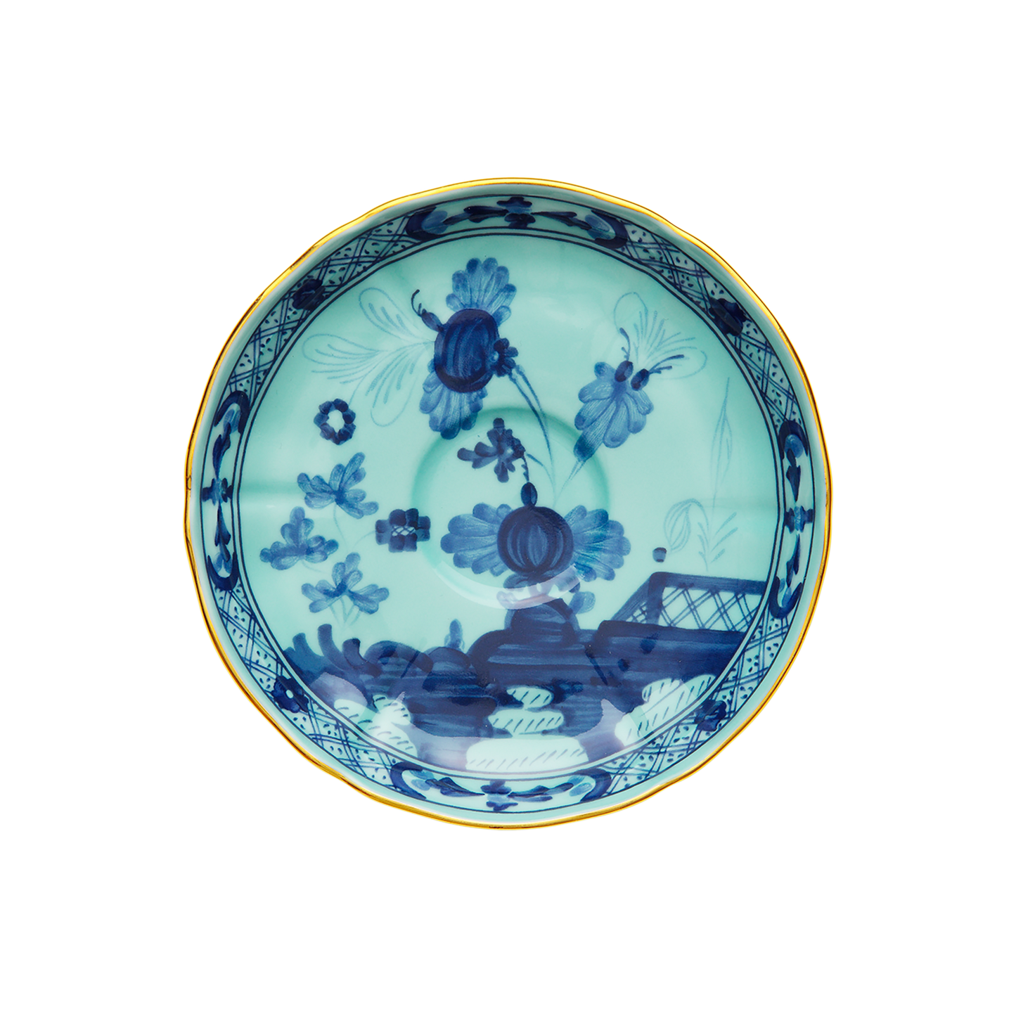 Ginori 1735 Oriente Italiano Iris Tea Saucer | 6in