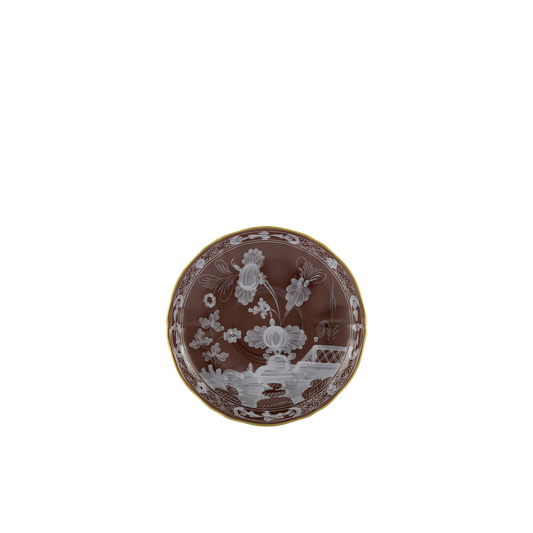 Ginori 1735 Oriente Italiano Castagna Tea Saucer  | 6in
