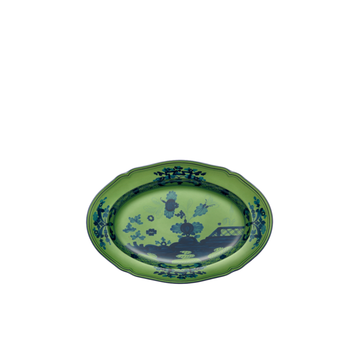Ginori 1735 Oriente Italiano Malachite Pickle Dish | 9in