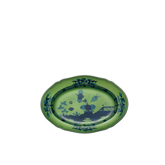 Ginori 1735 Oriente Italiano Malachite Pickle Dish | 9in