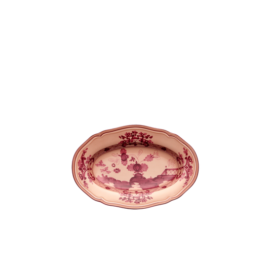 Ginori 1735 Oriente Italiano Vermiglio Oval Pickle Dish | 8.75in