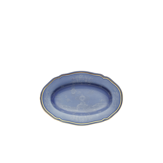 Ginori 1735 Oriente Italiano Pervinca Oval Pickle Dish | 8.75in