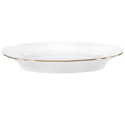Ginori 1735 Corona Oro Brillante Oval Pickle Dish  | 8.75in