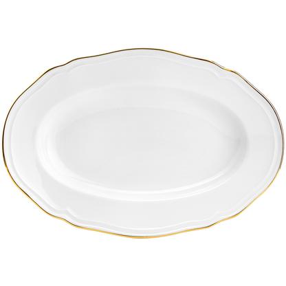 Ginori 1735 Corona Oro Brillante Oval Pickle Dish  | 8.75in