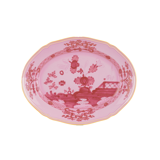 Ginori 1735 Oriente Italiano Oval Platter | Porpora Pink 13.5in