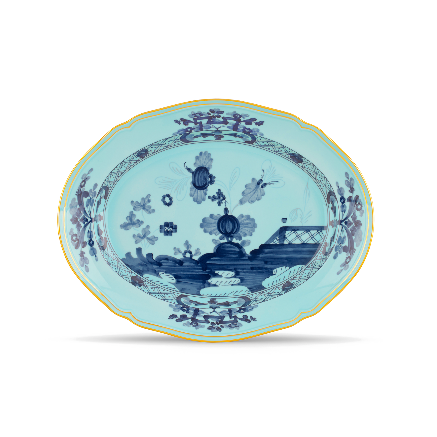 Ginori 1735 Oriente Italiano Iris Oval Platter | 13.5in