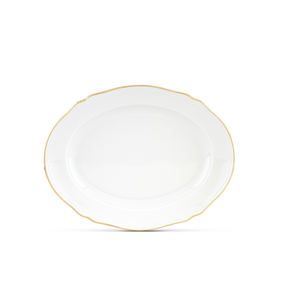 Ginori 1735 Corona Oro Brillante Oval Flat Platter  | 13.5in