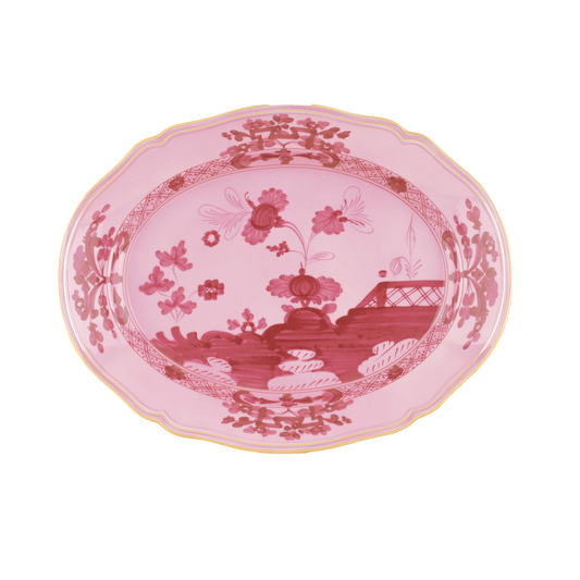 Ginori 1735 Oriente Italiano Porpora Oval Flat Platter | 15in