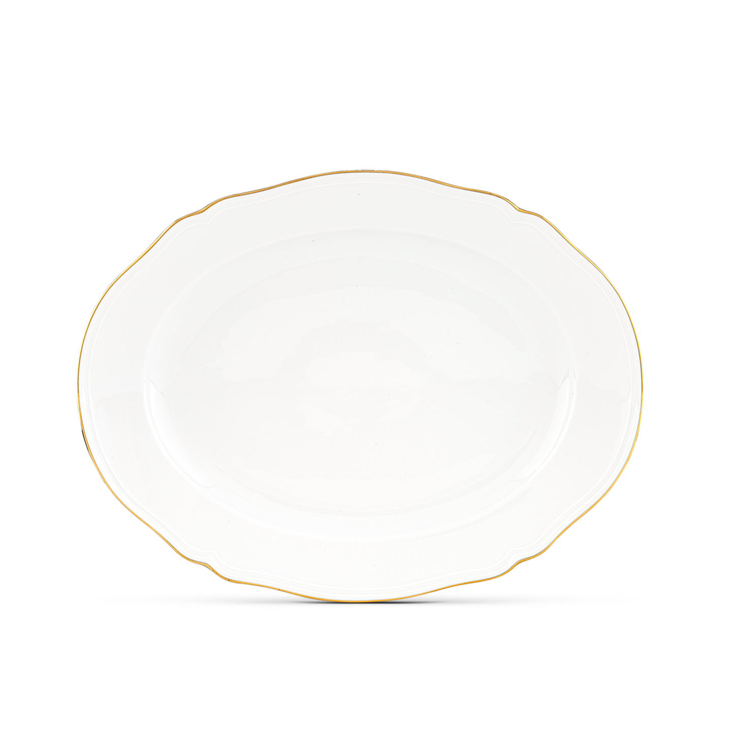 Ginori 1735 Corona Oro Brillante Oval Flat Platter  | 15in