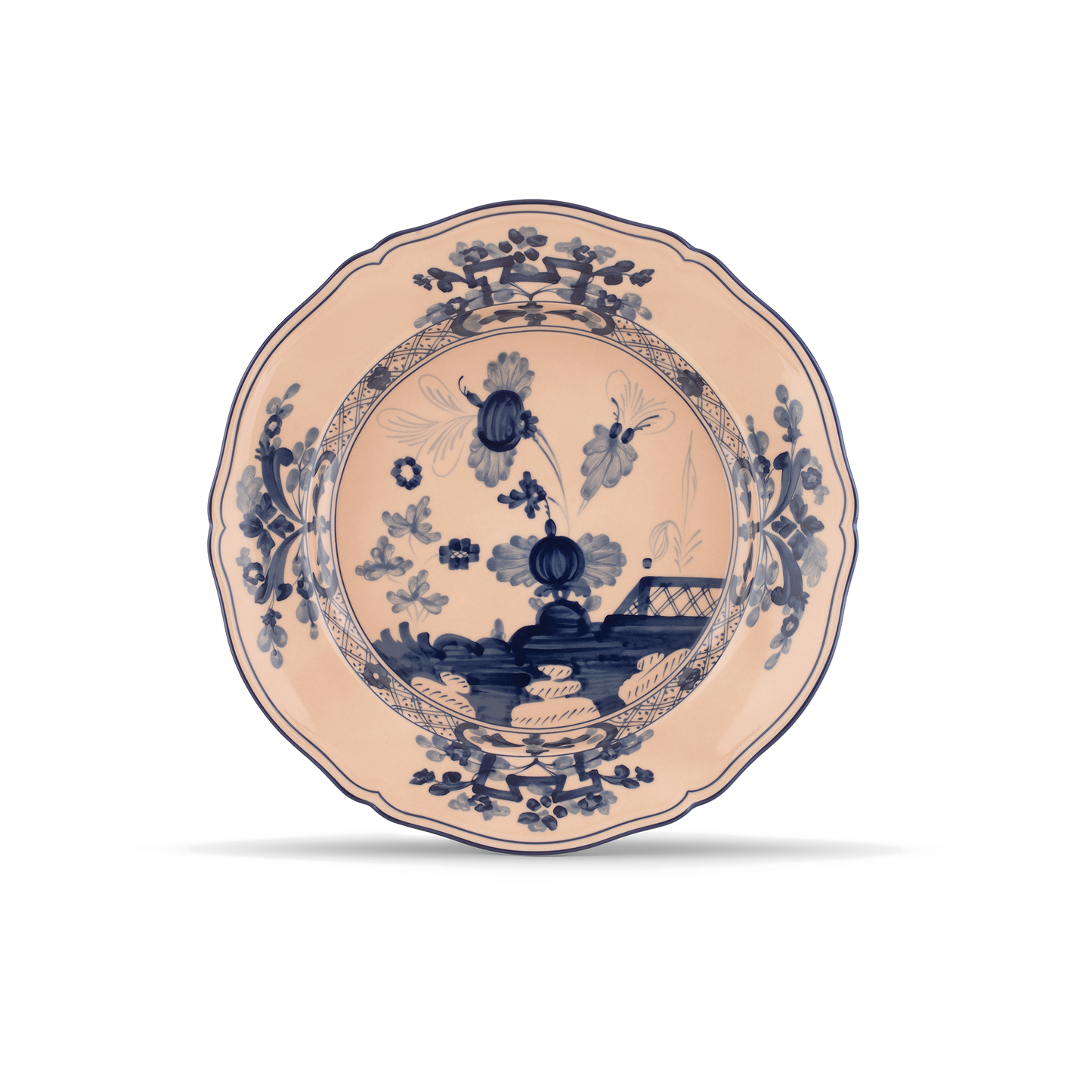 Ginori 1735 Oriente Italiano Cipria Round Flat Platter | 12.25in