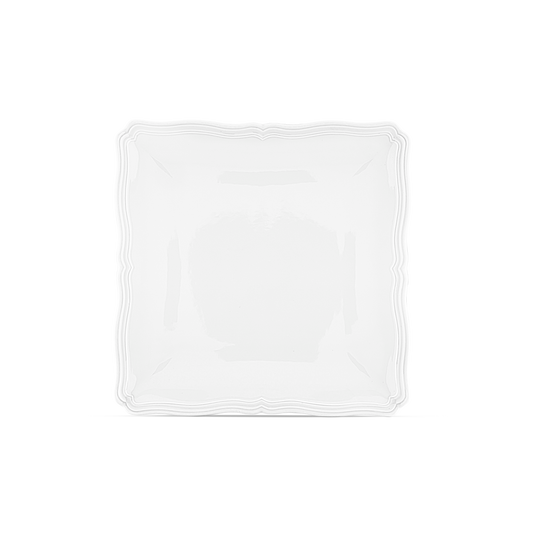 Ginori 1735 Antico Doccia Bianco Square Flat Plate | 8.5in