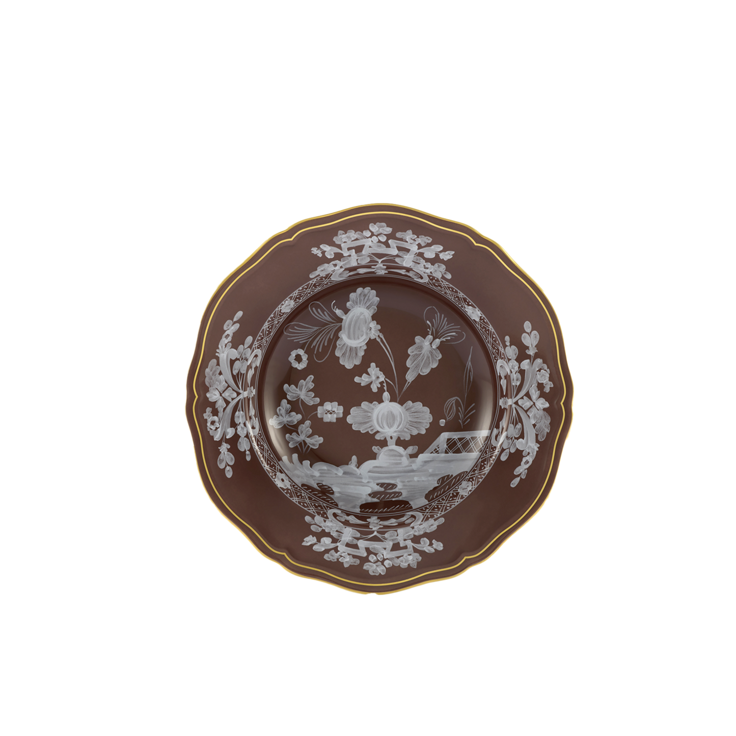 Ginori 1735 Oriente Italiano Castagna Soup Plate Bowl | 9.44in