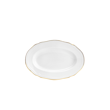Ginori 1735 Corona Oro Brillante Oval Pickle Dish  | 8.75in