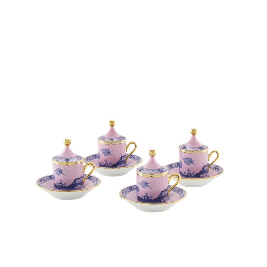 Ginori 1735 Oriente Italiano Azalea Coffee Set for 4 | 12Piece