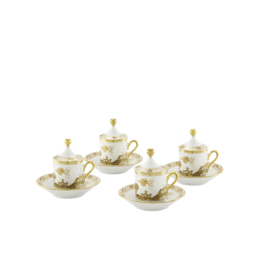 Ginori 1735 Oriente Italiano Aurum Coffee Set for 4 | 12Piece