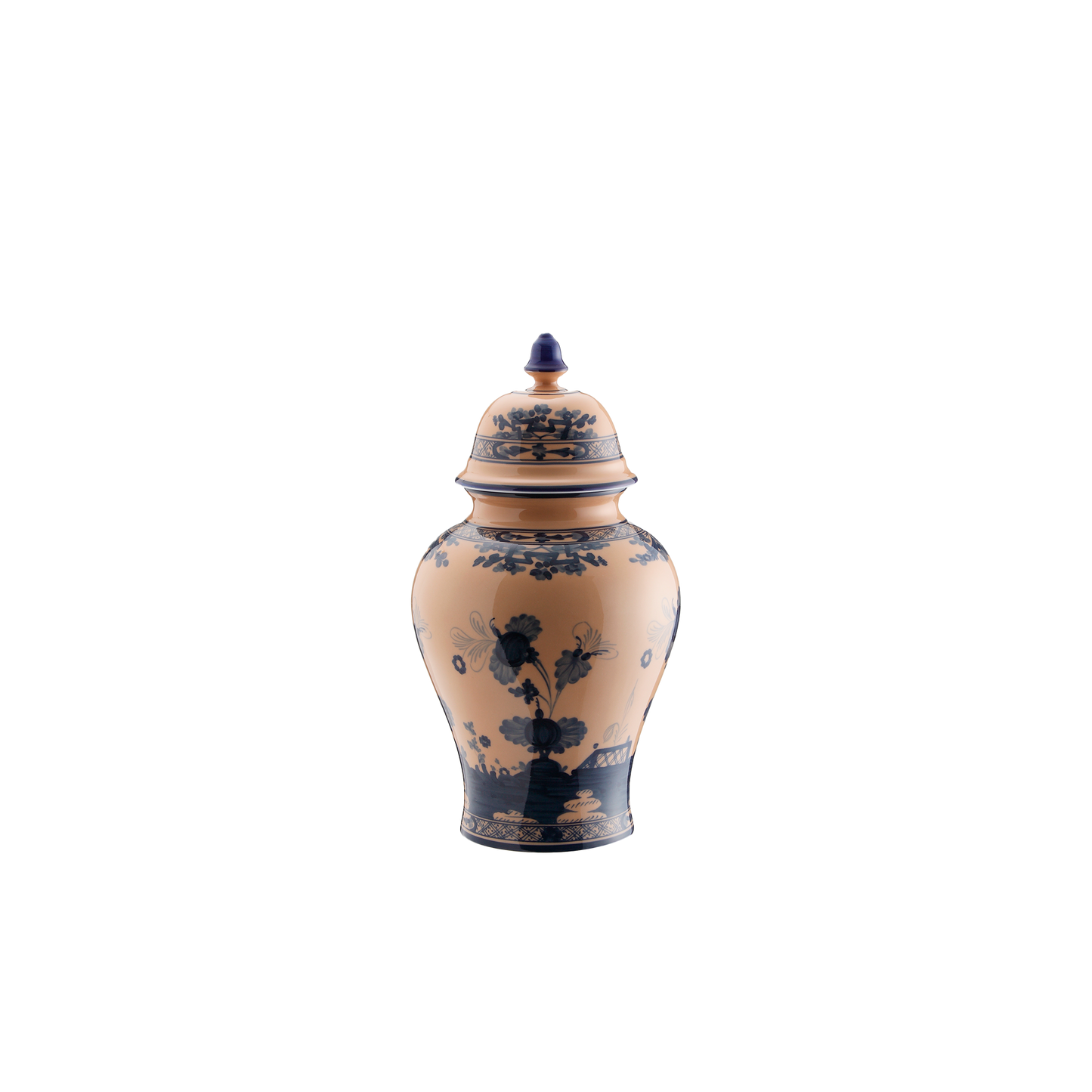 Ginori 1735 Oriente Italiano Cipria Potiche Vase with Cover | 12.2in