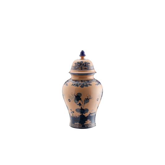 Ginori 1735 Oriente Italiano Cipria Potiche Vase with Cover | 12.2in