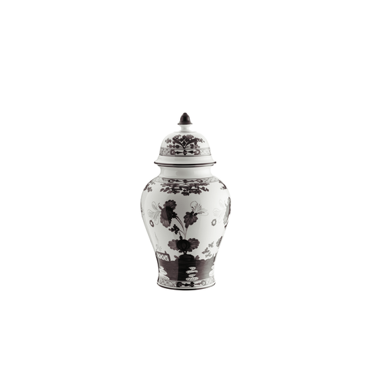 Ginori 1735 Oriente Italiano Albus Potiche Vase with Cover | 12.2in