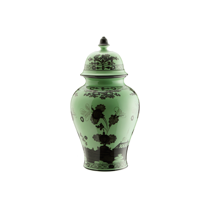 Ginori 1735 Oriente Italiano Bario Potiche Vase with Cover | 12.2in