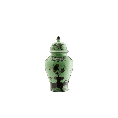 Ginori 1735 Oriente Italiano Bario Potiche Vase with Cover | 12.2in