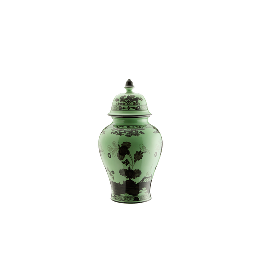 Ginori 1735 Oriente Italiano Bario Potiche Vase with Cover | 12.2in