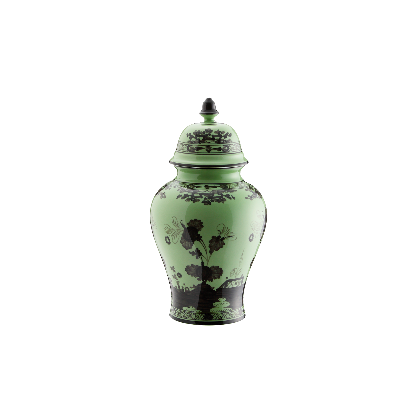Ginori 1735 Oriente Italiano Bario Potiche Vase with Cover | 15in