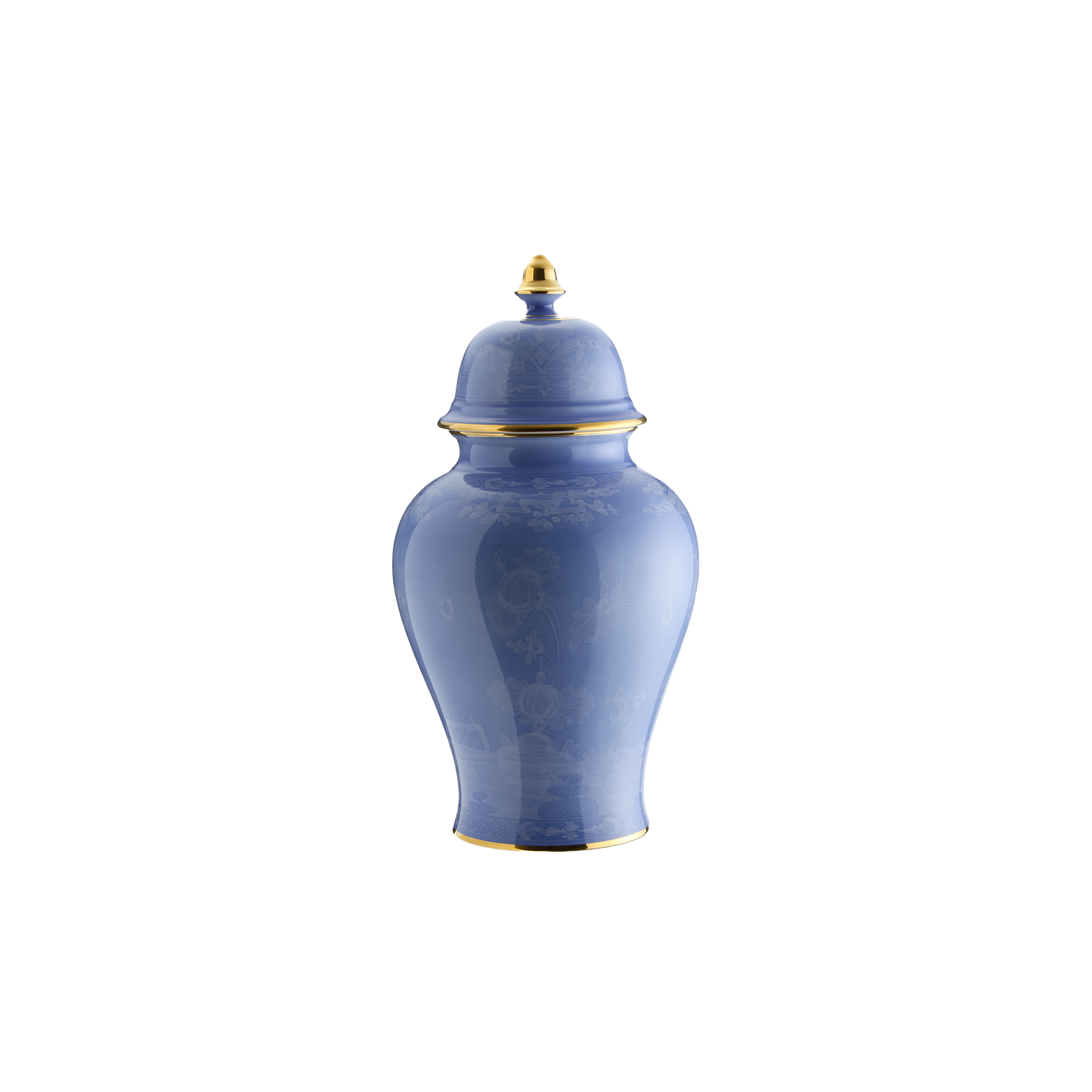 Ginori 1735 Oriente Italiano Pervinca Potiche Vase with Cover | 15in
