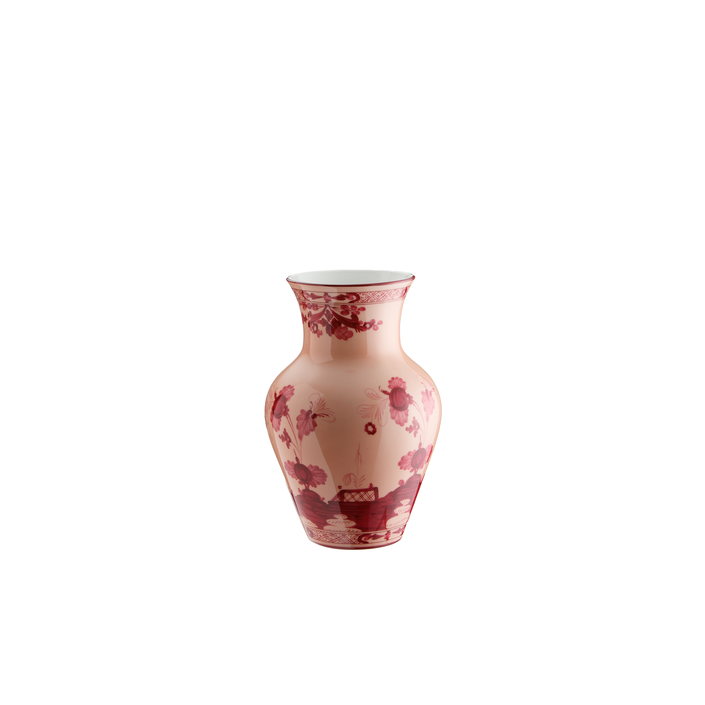 Ginori 1735 Oriente Italiano Vermiglio Ming Vase | 9in