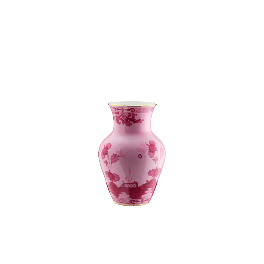 Ginori 1735 Oriente Italiano Ming Vase | Porpora Pink 9in