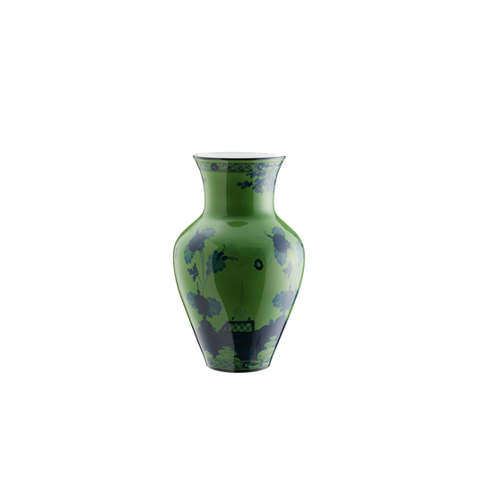 Ginori 1735 Oriente Italiano Malachite Ming Vase | 12in