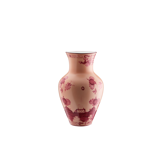 Ginori 1735 Oriente Italiano Vermiglio Ming Vase | 12in