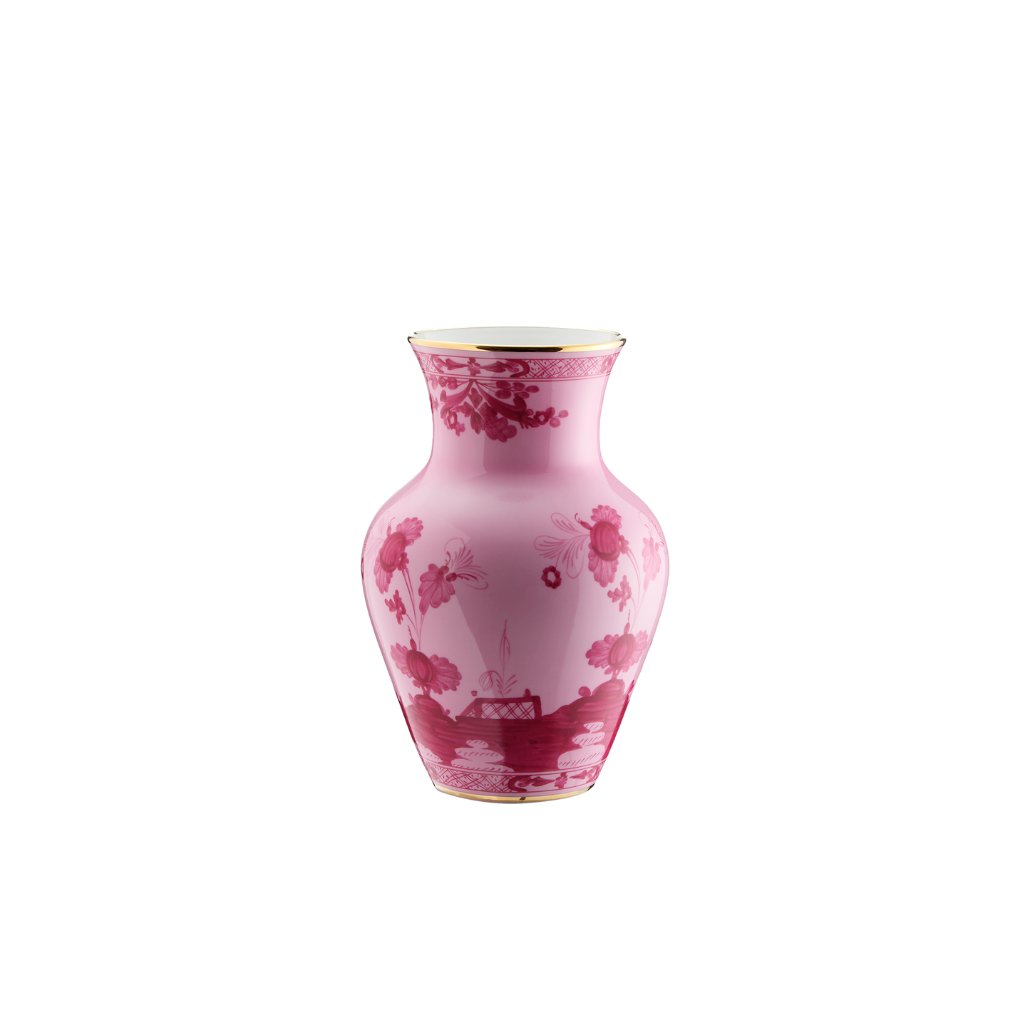 Ginori 1735 Oriente Italiano Porpora Ming Vase | 12in