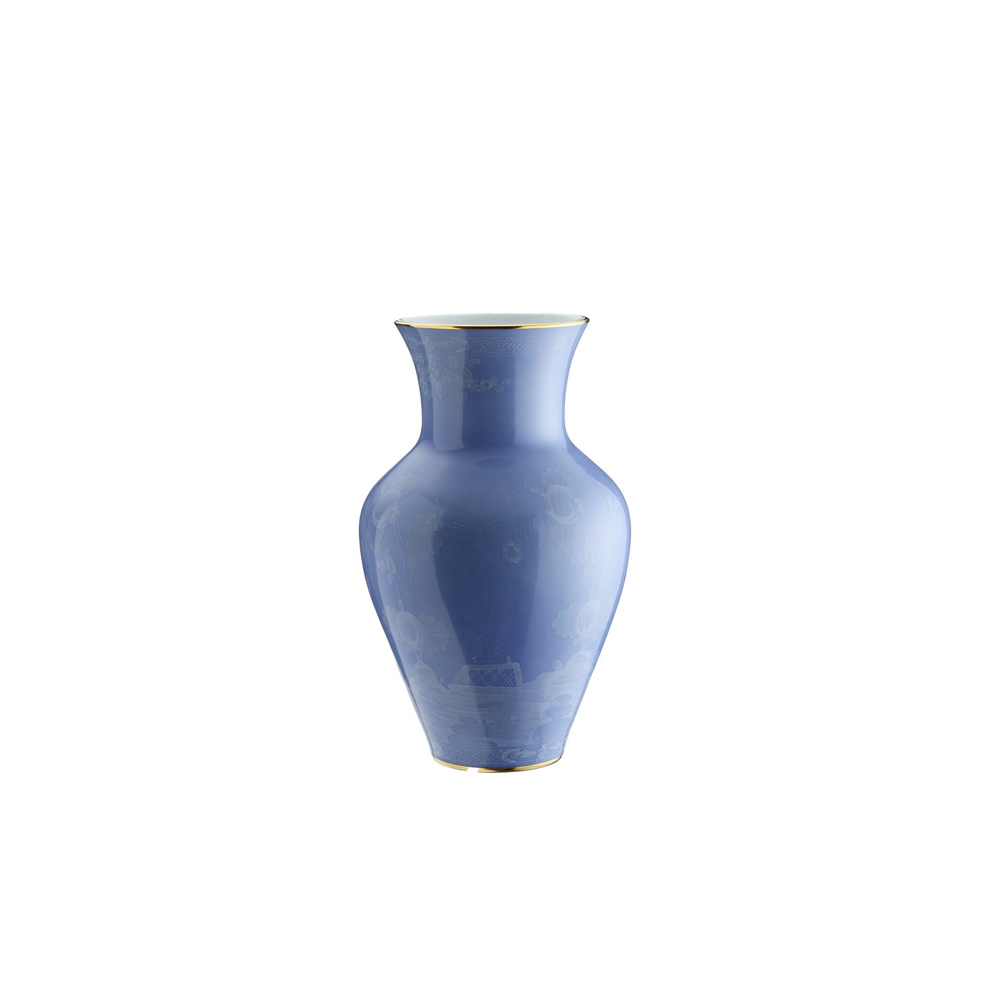 Ginori 1735 Oriente Italiano Pervinca Ming Vase | 12in