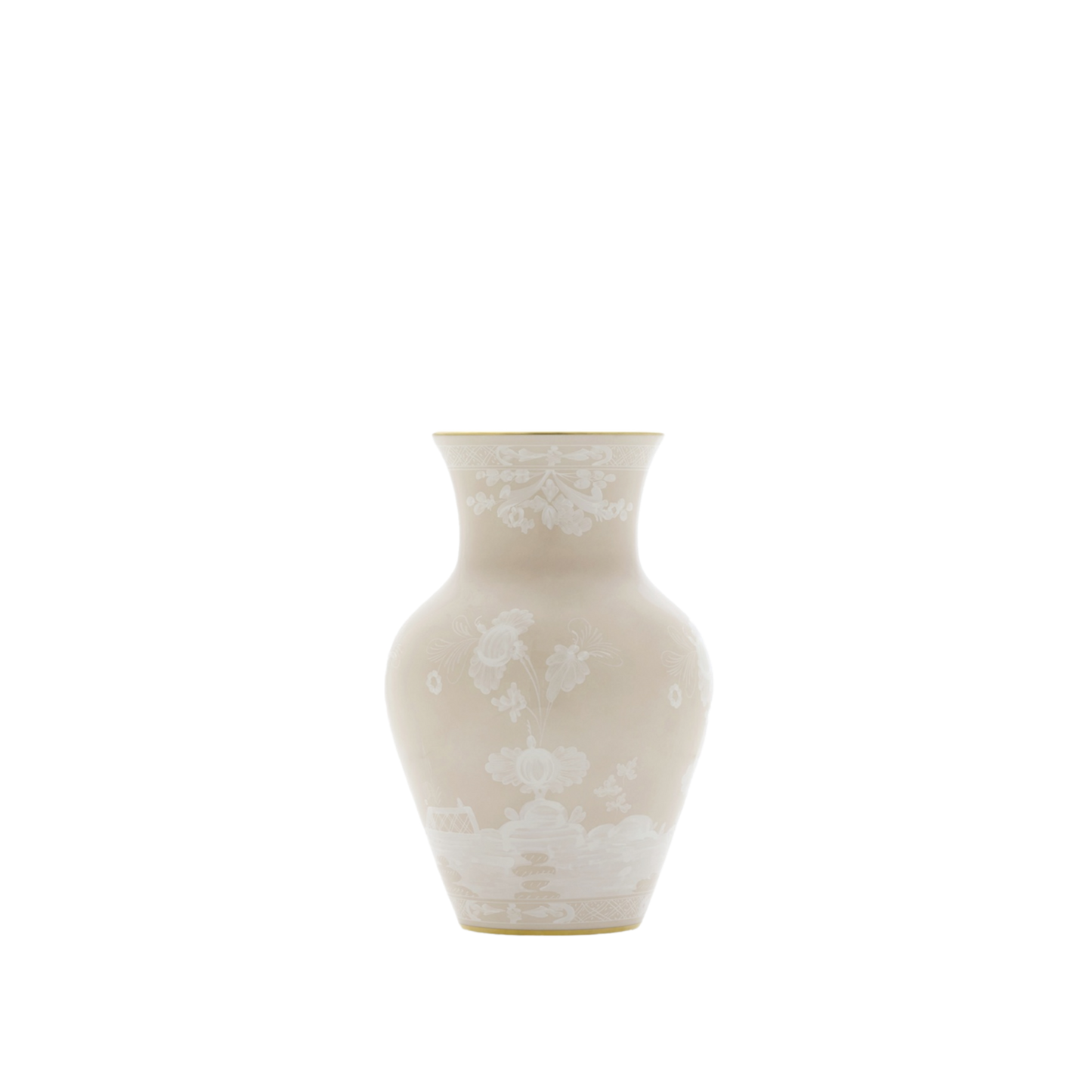 Ginori 1735 Oriente Italiano Meringa Ming Vase | 9in
