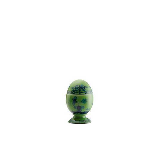 Ginori 1735 Oriente Italiano Malachite Vide Poche Egg with Cover | 5.25in