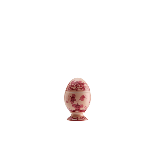 Ginori 1735 Oriente Italiano Vermiglio Vide Poche Egg with Cover | 5.25in