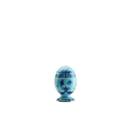 Ginori 1735 Oriente Italiano Iris Vide Poche Egg with Cover | 5.25in