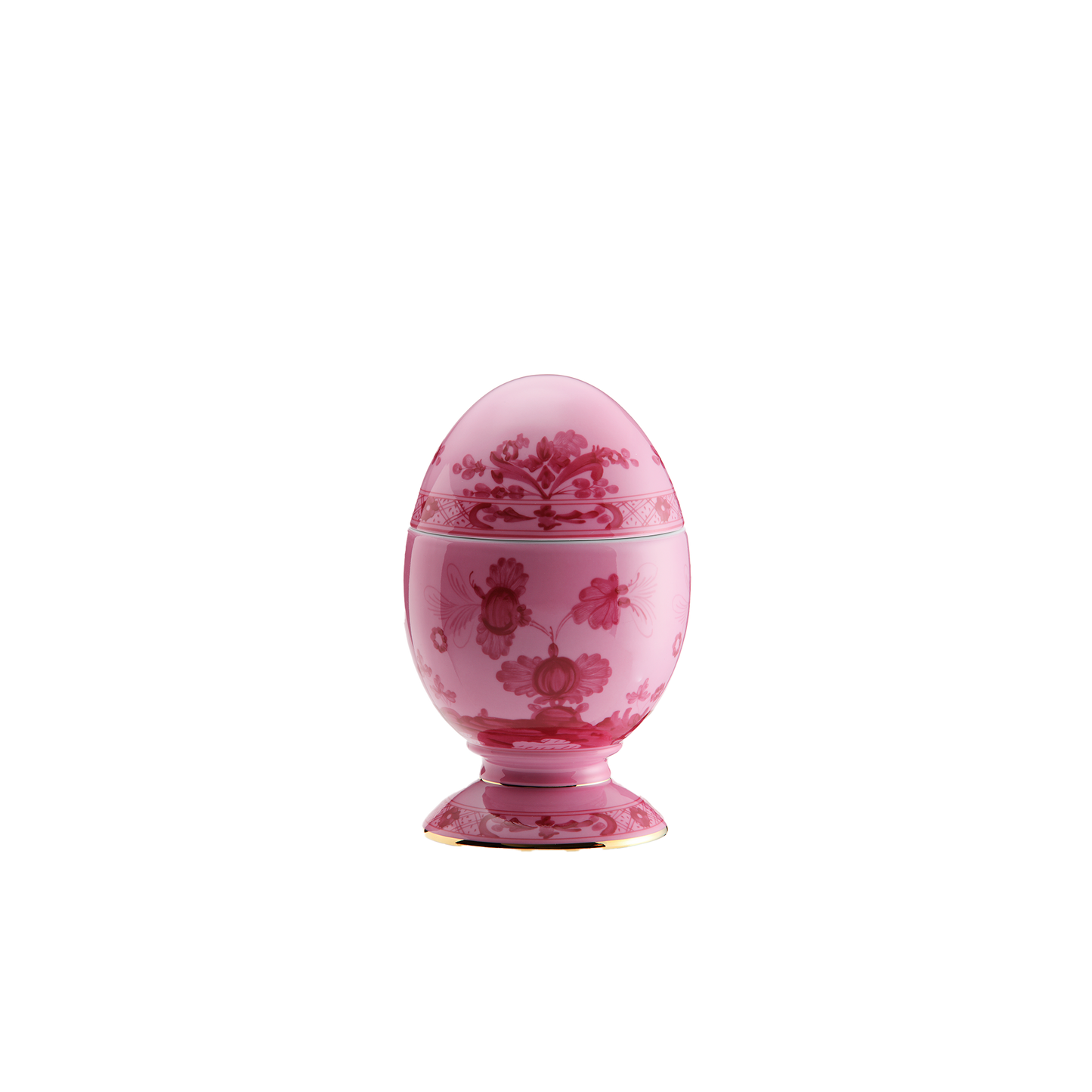Ginori 1735 Oriente Italiano Porpora Vide Poche Egg with Cover | 8.25in