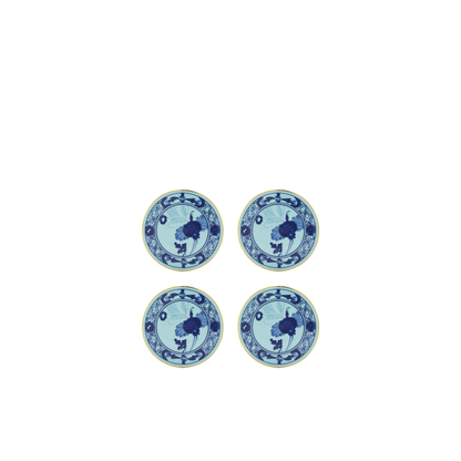 Ginori 1735 Oriente Italiano Iris Coasters Set of 4 | 3.75in
