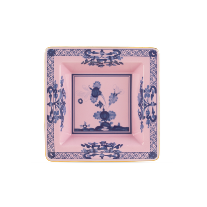 Ginori 1735 Oriente Italiano Azalea Square Vide Poche Change Tray | 7in