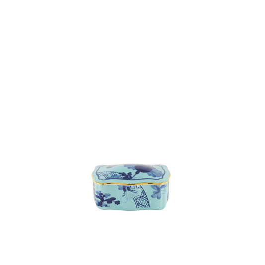 Ginori 1735 Oriente Italiano Iris Rectangular Box with Cover | 4in