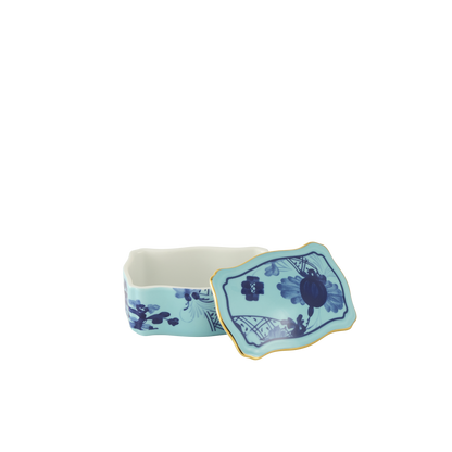 Ginori 1735 Oriente Italiano Iris Rectangular Box with Cover | 4in